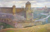 Author - Old Fortress In Kamianets-Podilskyi - Pope Tower 2008 - Oil On Canvas